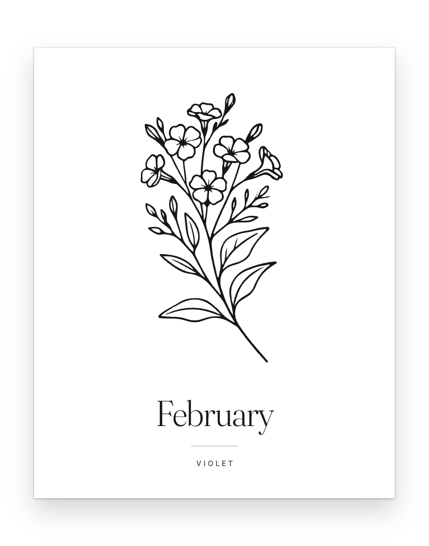 The February print — violet