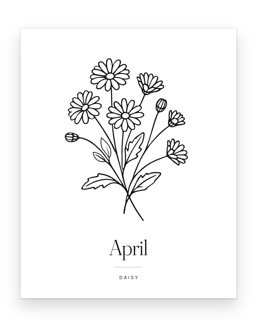 The April print — daisy