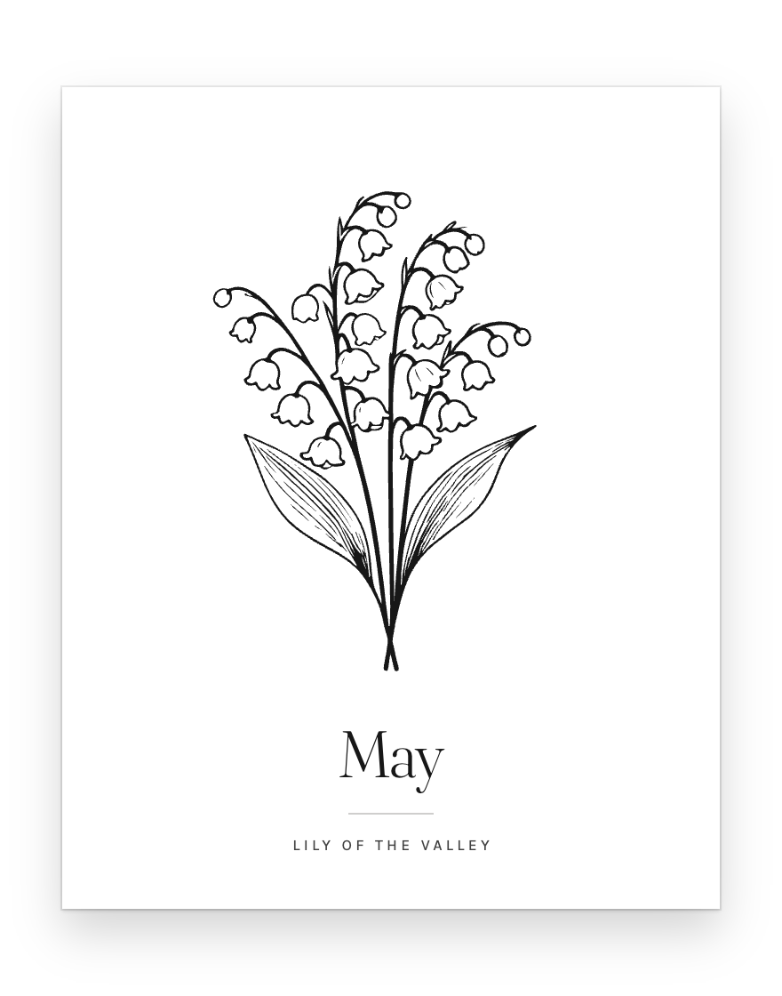 The May print — lily of the valley