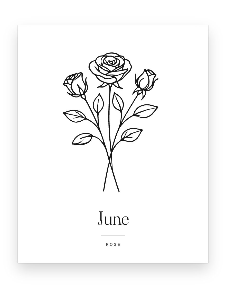 The June print — rose