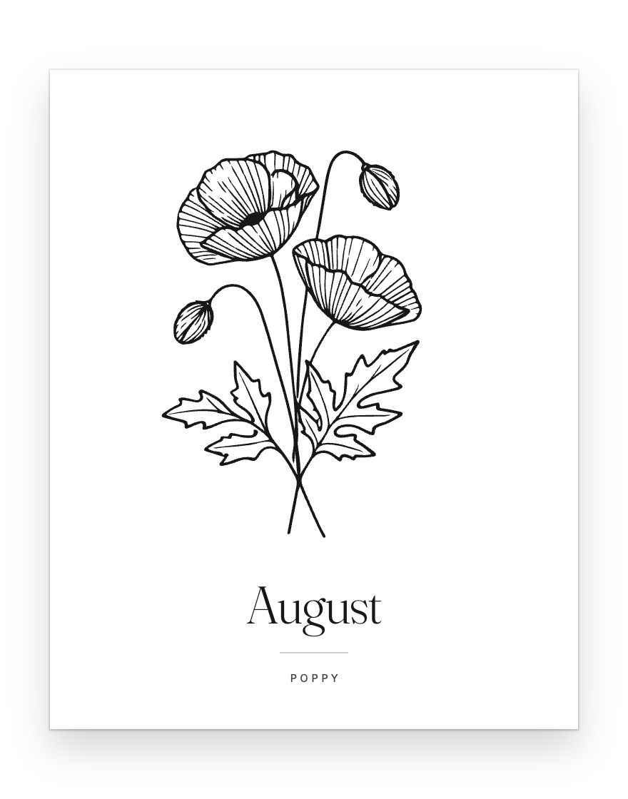 The August print — poppy