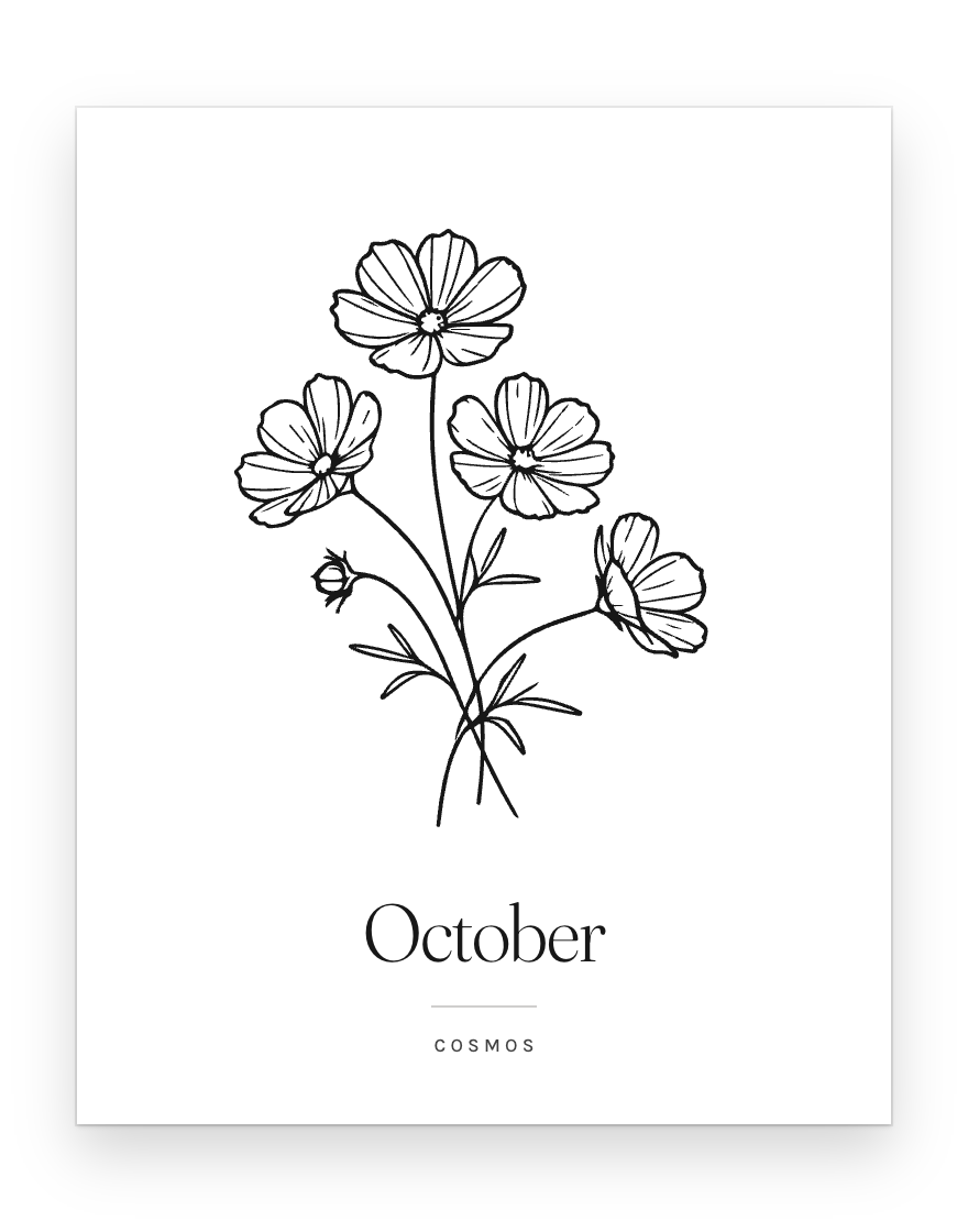 The October print — cosmos